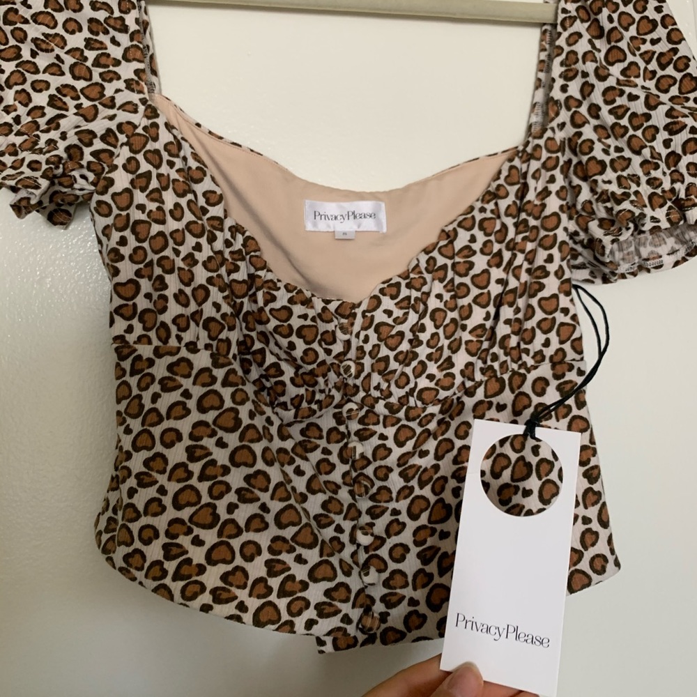 Privacy Please Cheetah Top - Picture 3 of 4